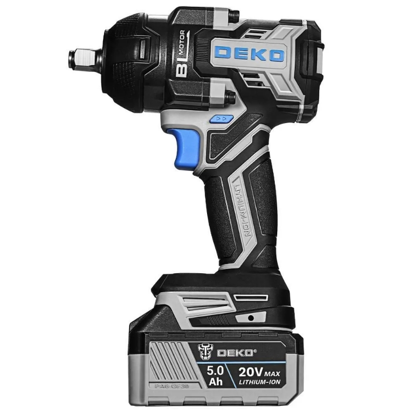 Гайковерт аккумуляторный Deko ZKIS20 PRO MAX 083-1089, бесщеточный, 20В, 1*5.0Ач, 950 Нм, в кейсе в Туле