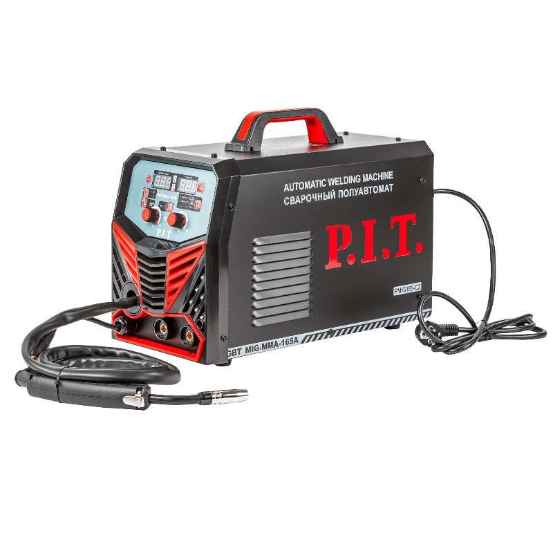 Сварочный полуавтомат PIT PMIG165-С2 48 кВт 165А ПВ-60 MMA 16-40мм MIG 08-10мм