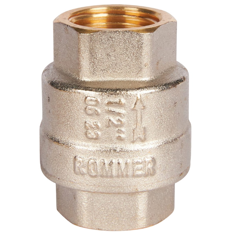 Клапан Rommer RVC-0001-000015, 1/2, обратный, пружинный, муфтовый, с металлическим седлом в Рыбинске