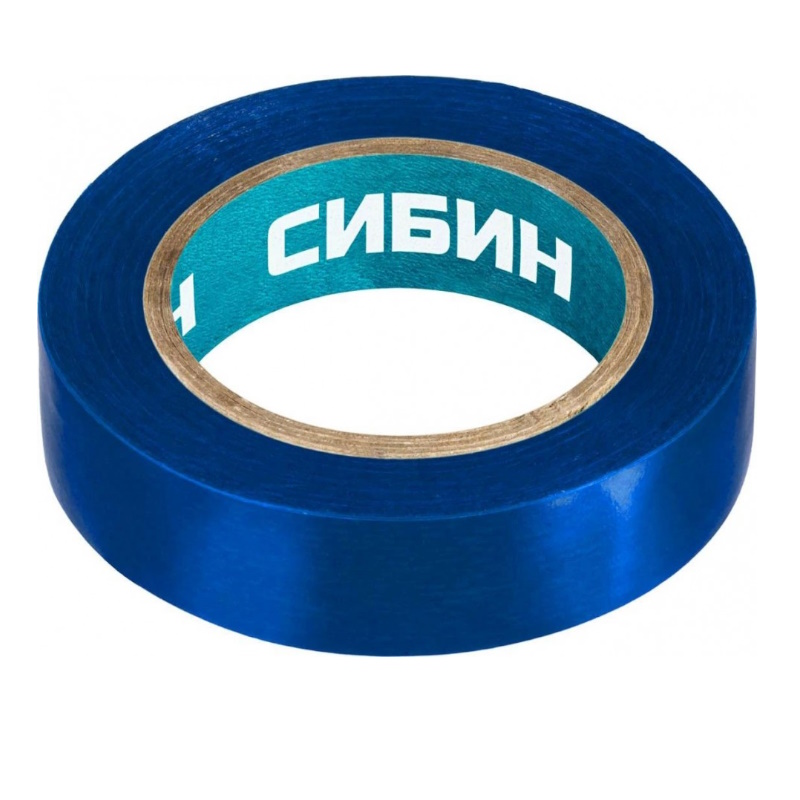Изолента синяя ПВХ Сибин 1235-7, 10м,15мм  в Иваново