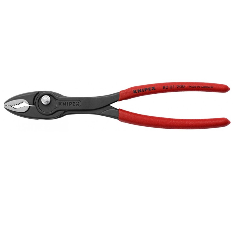 Клещи с фронтальным и боковым захватами Knipex KN-8201200 TwinGrip, зев 4-22 мм, длина 200 мм, обливные ручки