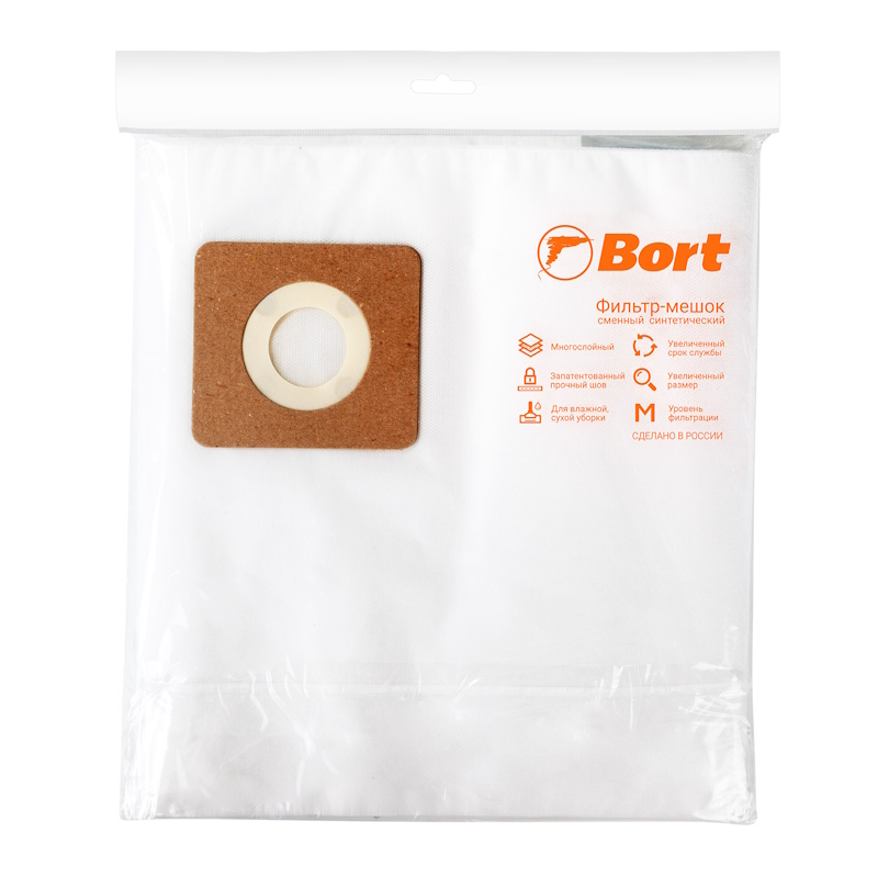 Мешок пылесборный для пылесоса Bort BB-10NU 93410655, 5 шт (BSS-1008, BSS-500-22) в Рыбинске