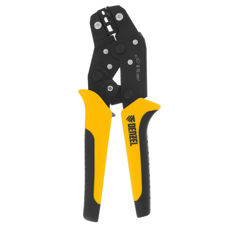 Клещи для обжима наконечников штыревых Denzel 17744 НШВ, НШВИ, НШВИ-2, 6-16 мм2