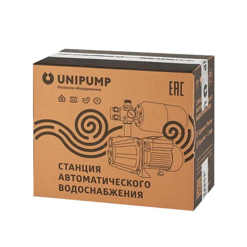 Станция авто водоснабжения Unipump AUTO JET 80 L, 900 Вт max (600 Вт), Hmax-38м, Qmax-50 л/мин, корпус-чугун, 49681 в Иваново