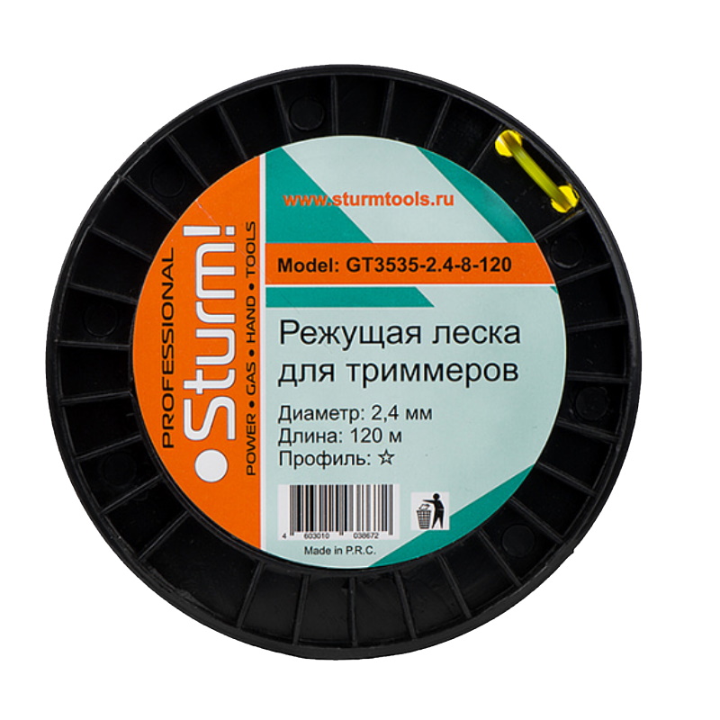 Леска для триммера Sturm GT3535-2.4-8-120 в Туле