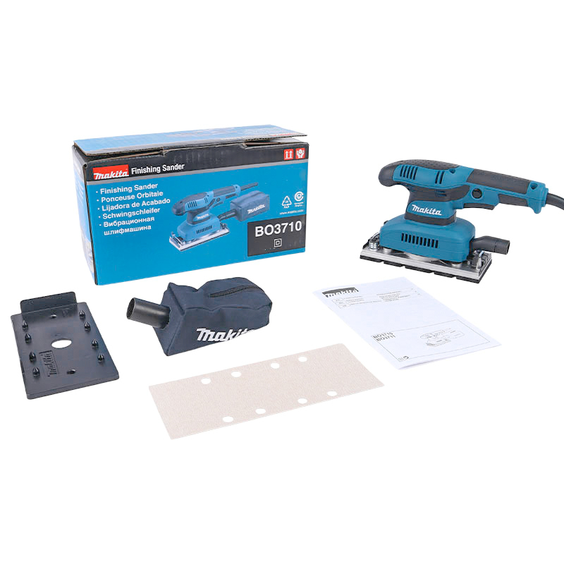 Вибрационная шлифмашина Makita BO3710 (вес 1,6 кг, 11000 колебаний/мин, подключение к пылесосу) в Угличе