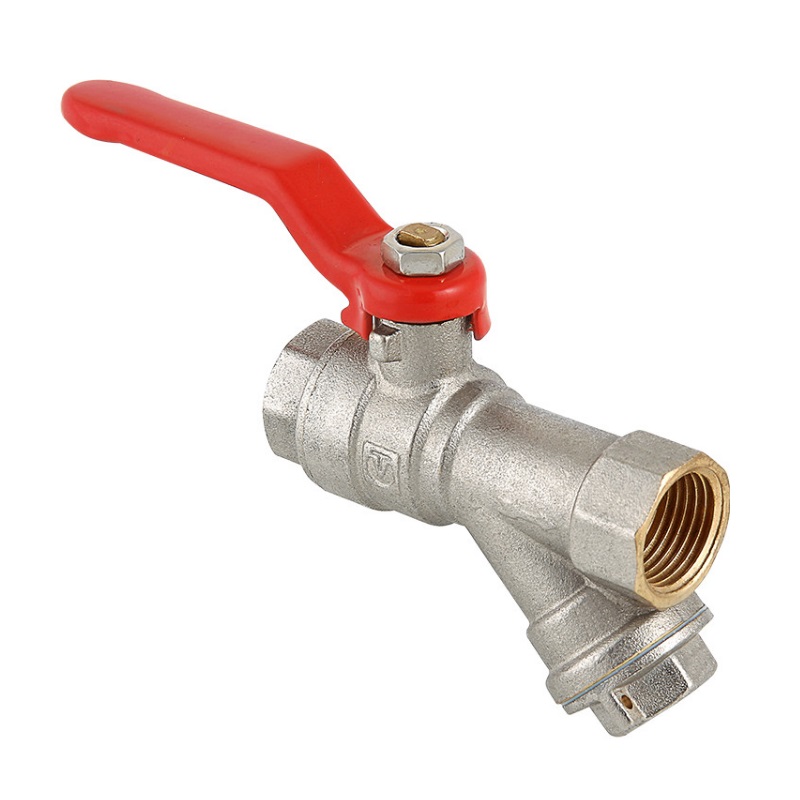 Кран шаровой Valtec со встроенным фильтром, стальная рукоятка 1/2" ВР-ВР VT.292.N.04