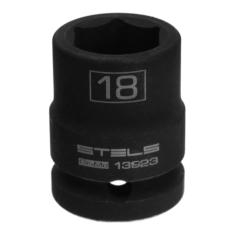 Головка ударная шестигранная Stels 13923, 18 мм, 1/2", CrMo