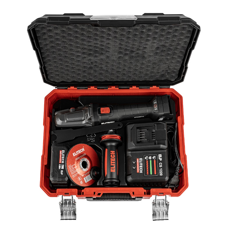 УШМ аккумуляторная Elitech CAG 2012DSL (E2213.075.01) 210318, б/щет удлиненная, ф 125 мм, 20 В, 1х4 Ач в Ярославле