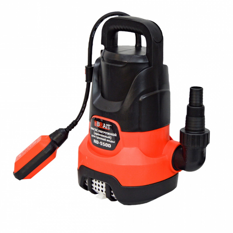 Насос дренажный погружной Brait ND-550D 23.01.145.077, 175л/м, 550Вт, до 35 мм, макс. напор 7м в Туле
