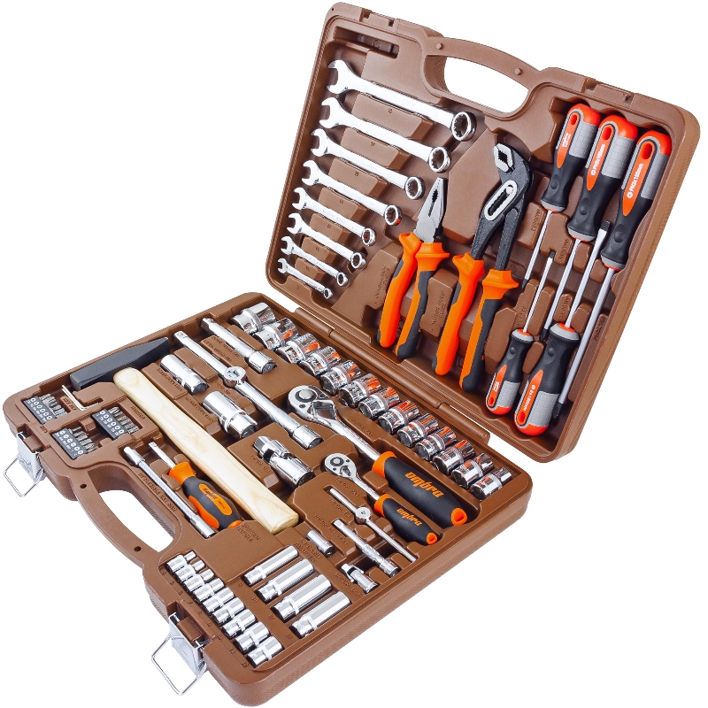 Набор инструмента универсальный Ombra OMT77S, 1/4", 1/2"DR, 77 предметов