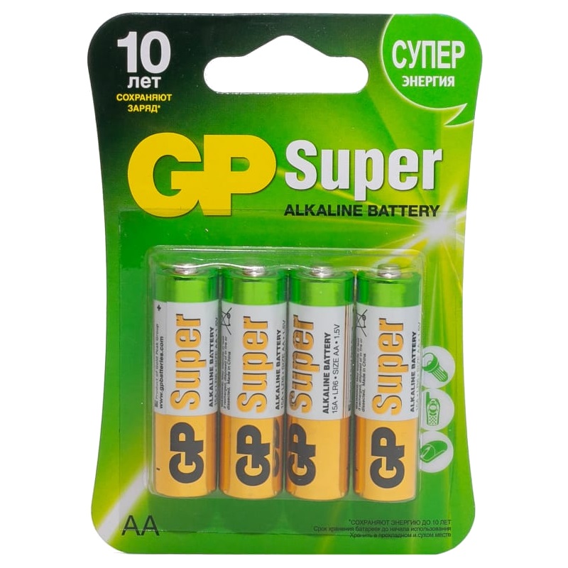 Элемент питания GP Super 15A LR6/316/AA в Ярославле