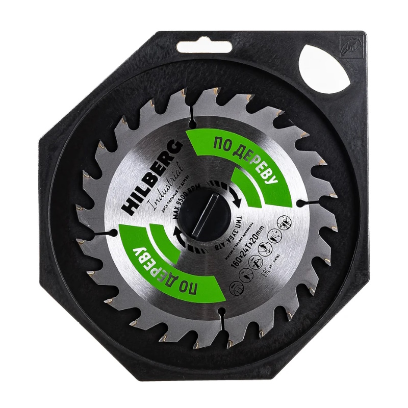Диск пильный Hilberg Industrial HW160, Дерево, 16020, 24Т  в Угличе