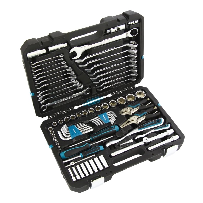 Набор инструментов Gross 14148, 1/4", 1/2", CrV, 120 зубьев, 78 предметов, кейс