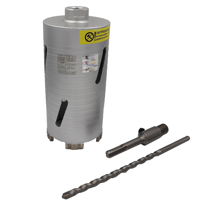 Коронка алмазная Hilberg Laser Deep Drill HD382, по бетону, 82*150 мм в Твери