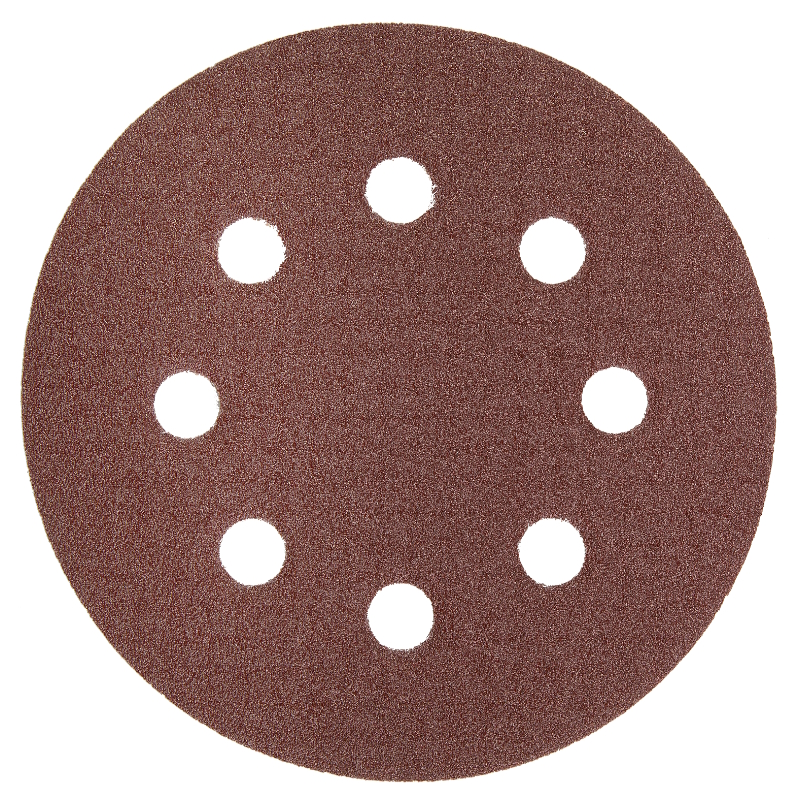 Круг шлифовальный универсальный Зубр МАСТЕР 35562-125-100 из абразивной бумаги на велкро основе 8 отверстий Р100 125мм 5шт 128₽
