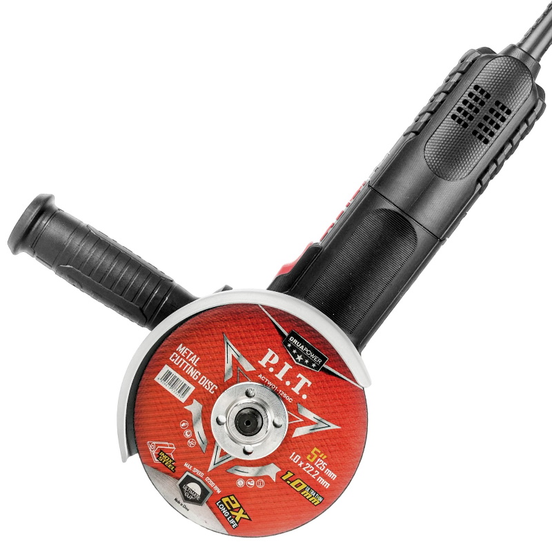 Шлифмашина угловая электрическая P.I.T. PWS125-C9, 850 Вт, 125 мм, 11000 об/мин М14