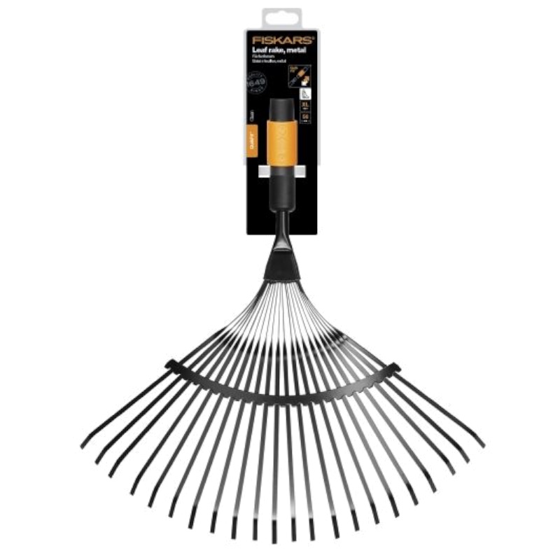Грабли веерные Fiskars QuikFit 1000644, металлические, для листьев  в Туле