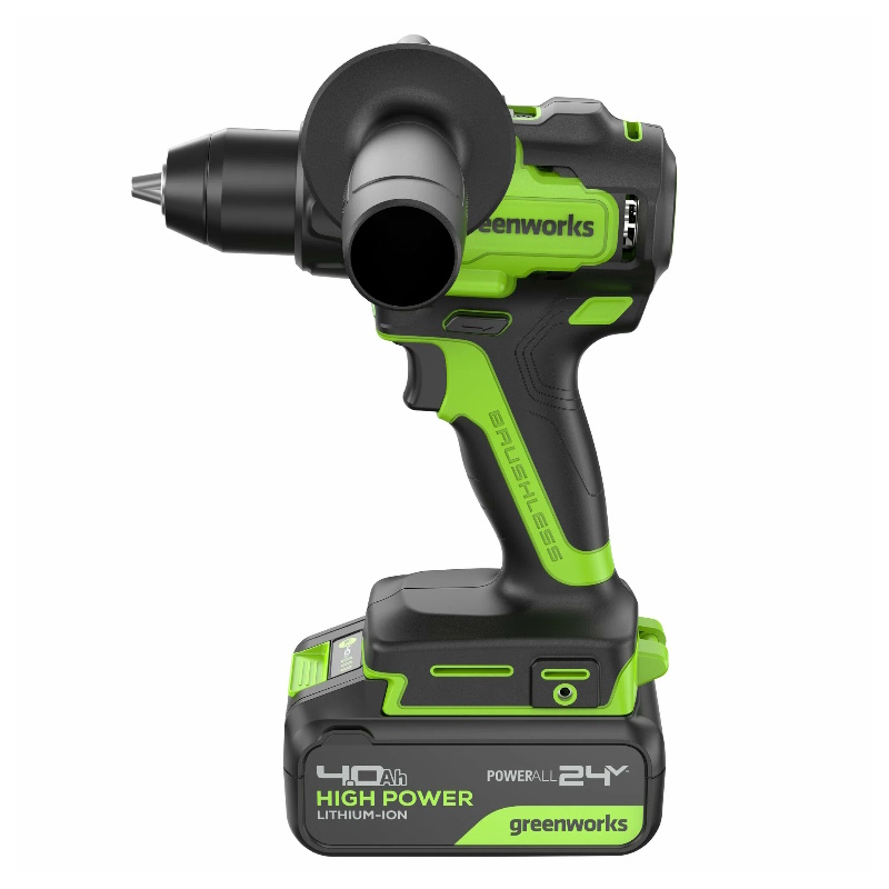 Дрель-шуруповерт аккумуляторная Greenworks 24V GD24DD90 3707507CUB, б/щет, 45/90 Нм,1x4 Ач, ЗУ, кор во Владимире