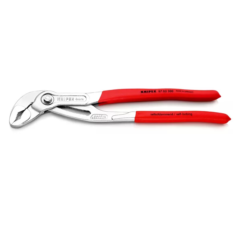 Клещи переставные Knipex COBRA KN-8703300SB, зев 70 мм, длина 300 мм, хром, обливные ручки, SB в Кинешме