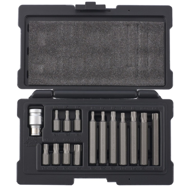 Набор бит TORX Stels 11315 (шестигранный хвостовик, 10 мм, CrV, 15 предметов)
