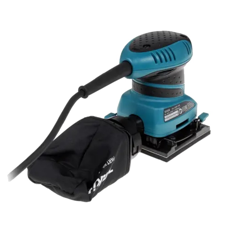 Вибрационная шлифовальная машина Makita BO4556, 200 Вт, 112х102 мм, с пылесборником и комплектом наждачной бумаги в Твери