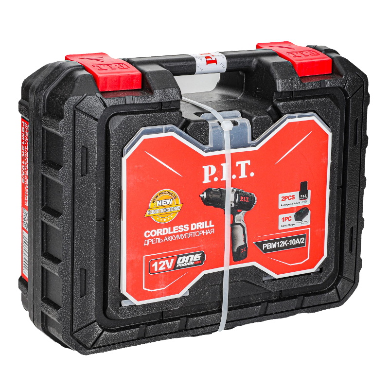 Дрель аккумуляторная P.I.T. PBM12K-10A/2 X-Driver (12В, 22Нм, 10 мм, 2ск, 0-350/1350, 2х2,0Ач, ЗУ, кейс) в Твери