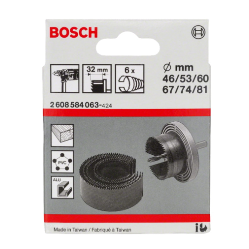 Набор пильных венцов Bosch 2.608.584.063, 6шт., 46-81мм. в Костроме