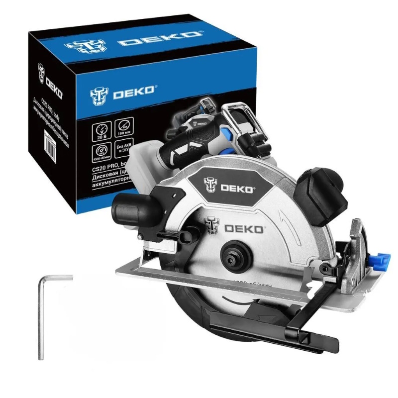 Дисковая (циркулярная) пила аккумуляторная Deko CS20 PRO 084-1156, 20В, 190мм, без АКБ и з/у в Муроме