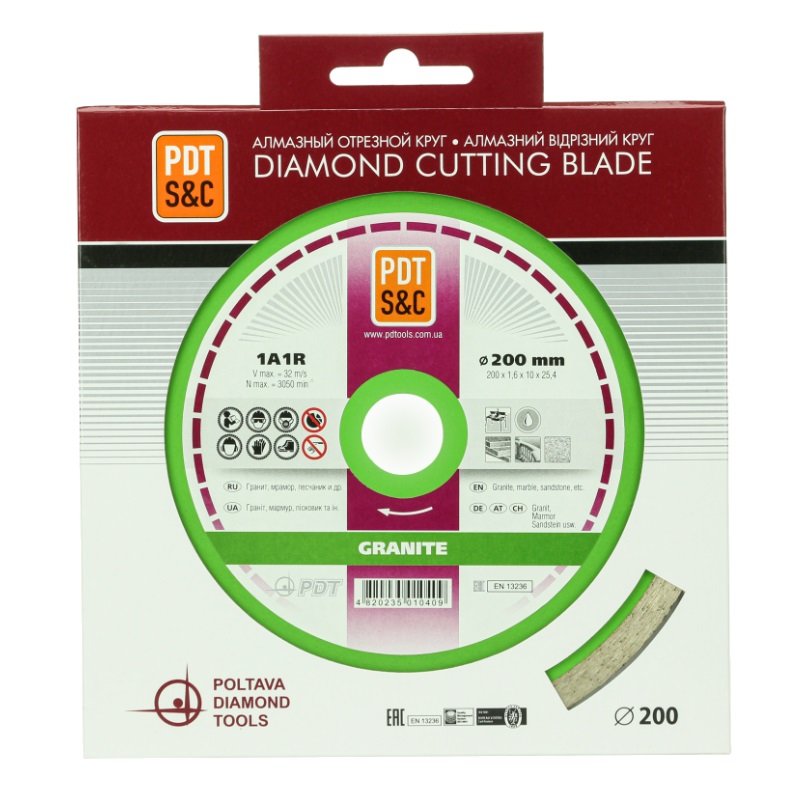 Круг отрезной алмазный PDT Granite 1А1R 820501CGR (сплошной, мокрый рез) в Угличе