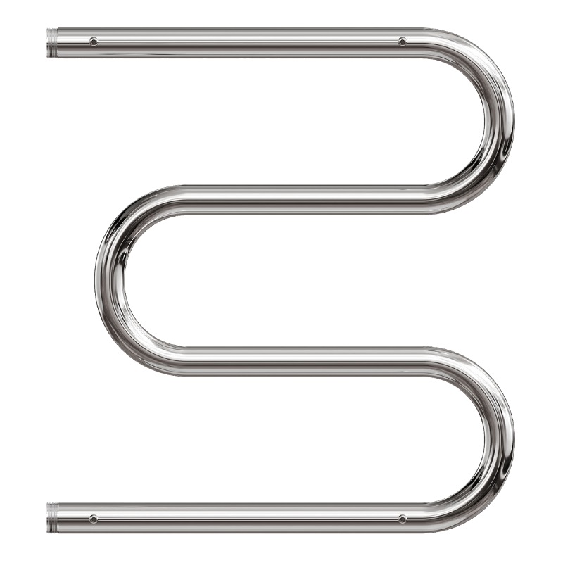 Полотенцесушитель водяной Point PN38555P 500x500 М-образный (1") с полкой, хром