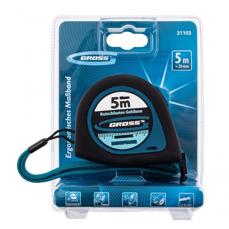 Рулетка Gross "Ergonomisch" 31103 (5 м, 25 мм) в Муроме