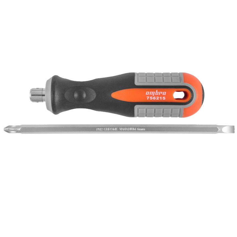 Отвертка стержневая двусторонняя Ombra Round Grip 055777 756215, РН2, SL6x150 мм в Череповце