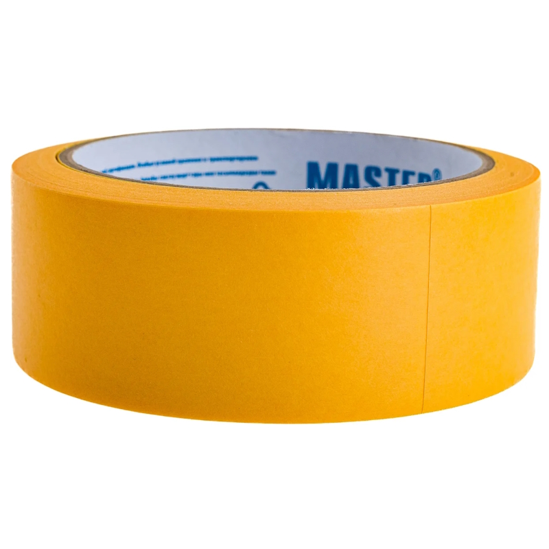 Лента малярная Master Color 30-6123, золотистая, рисовая бумага, термостойкость до 100°C, УФ-стойкость до 30 дней, 36 мм х 25 м в Рыбинске