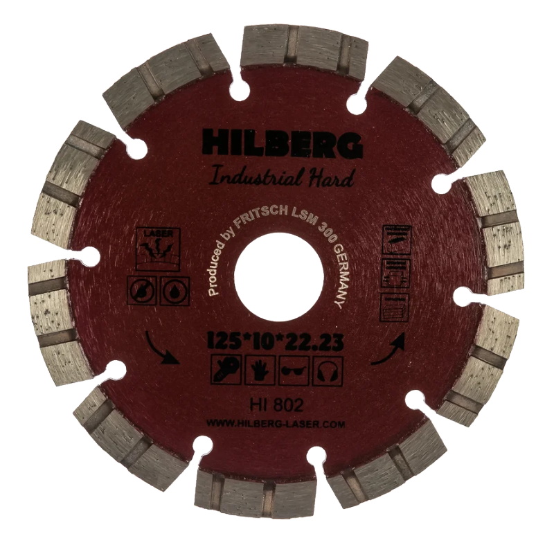 Диск алмазный отрезной Hilberg HI802, 125х22.23, Industrial Hard  в Угличе