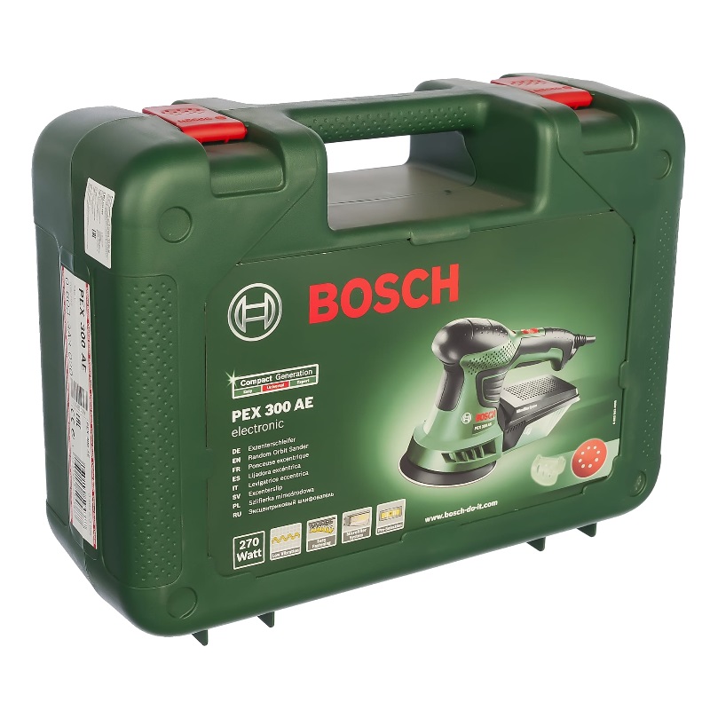 Шлифмашина эксцентриковая по металлу Bosch PEX 300 AE 0.603.3A3.020 (сетевое питание, 12000 оборотов/мин)