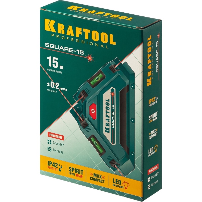 Лазерный угольник для кафеля Kraftool Square-15 34705 во Владимире