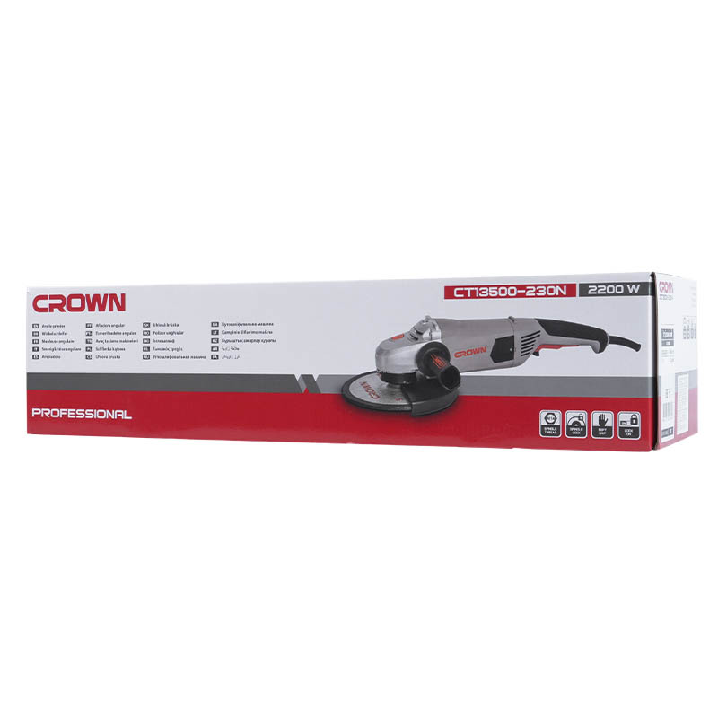 Угловая шлифмашина (болгарка) Crown CT13500-230N, 230 мм, 2200 Вт в Кинешме