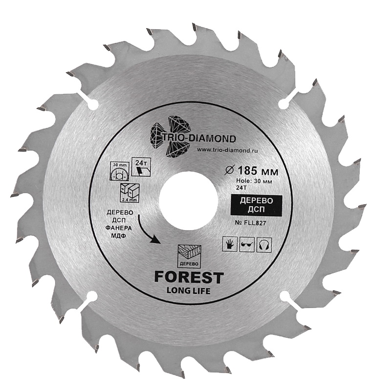 Диск пильный Trio-Diamond FLL827 18530201624Т 448₽