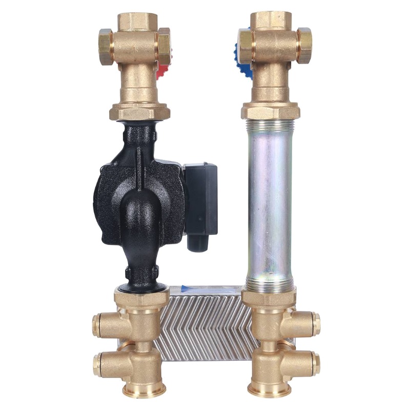 Насосная группа с теплообменником Stout SDG-0038-182502, 18 пластин, с насосом Grundfos UPSO 25-65/180, в теплоизоляции в Иваново