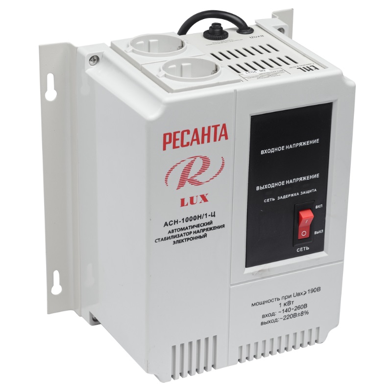 Стабилизатор напряжения Ресанта АСН-1000Н/1-Ц LUX 63/6/14 для чувствительной бытовой техники до 1кВт в Ярославле