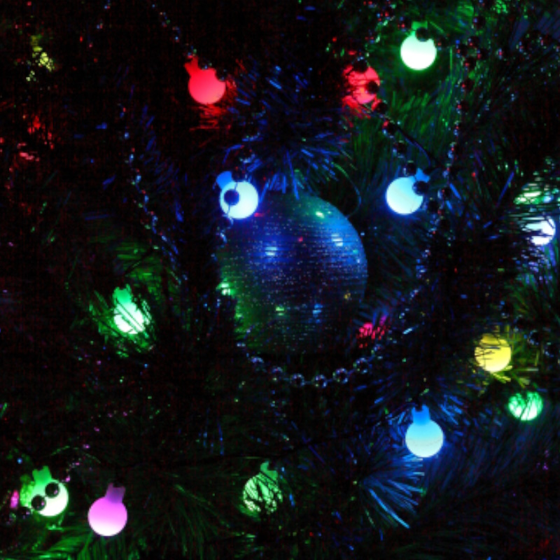 Гирлянда светодиодная Эра "Нить Шарики" Б0047968 565036, d18мм, 5 м, 50 LED, IP20, мульти в Муроме