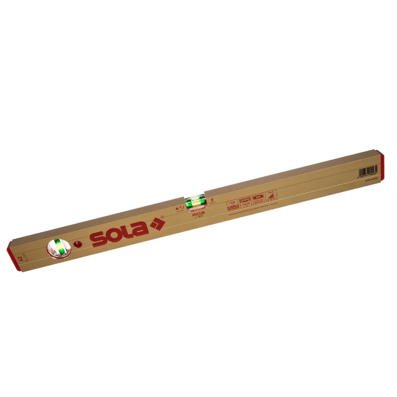 Уровень алюминиевый Sola AZ 60 01160801, L=60 см, 2 глазка, точность 0,5 мм/м