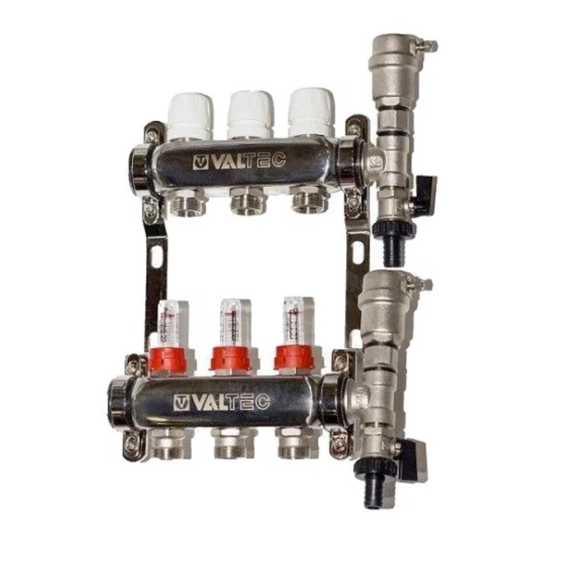 Коллекторная группа Valtec VTc.589.EMNX.0603, 1", 3 x 3/4", евроконус в Костроме