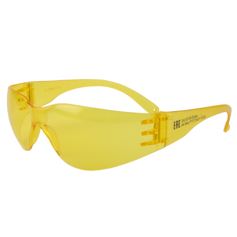 Открытые очки с панорамным обзором Jeta Safety JSG-8712A, защитное покрытие, янтарные линзы в Угличе