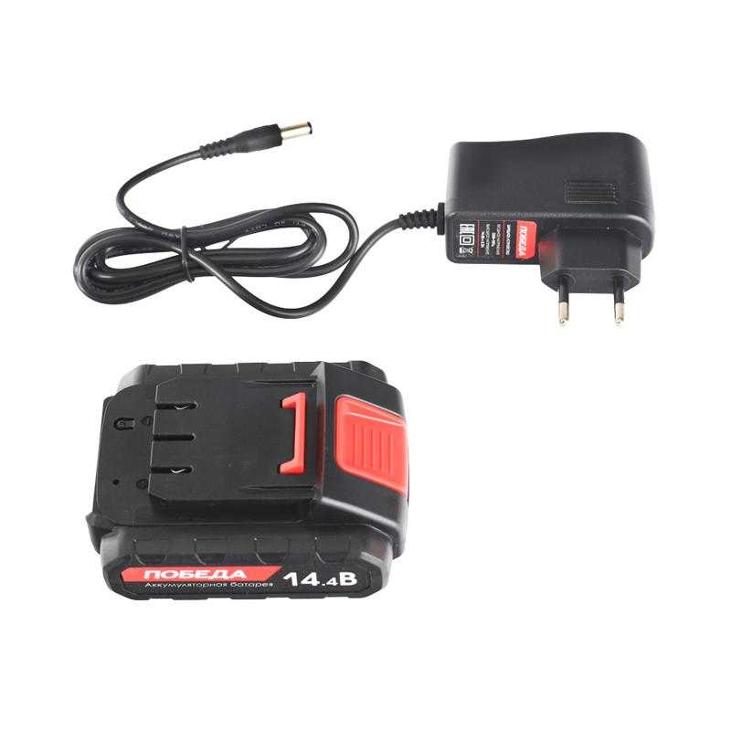 Аккумуляторная дрель-шуруповерт Победа ДА-14/2 Ли (артикул 180201635, напряжение 14.4 в)