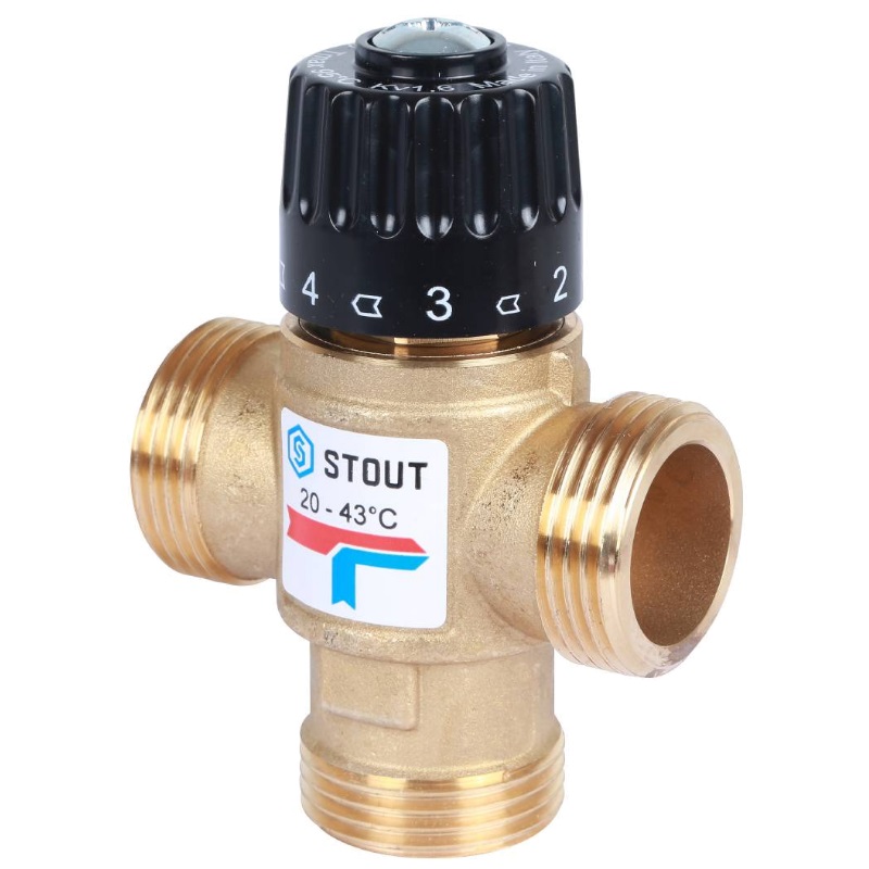 Термостатический смесительный клапан Stout SVM-0120-164325 1"HP 20-43 C KV 1.6 в Иваново