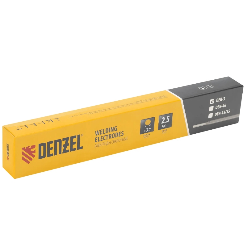 Электроды Denzel DER-3 97503, диам. 3 мм, 2,5 кг., рутиловое покрытие в Иваново