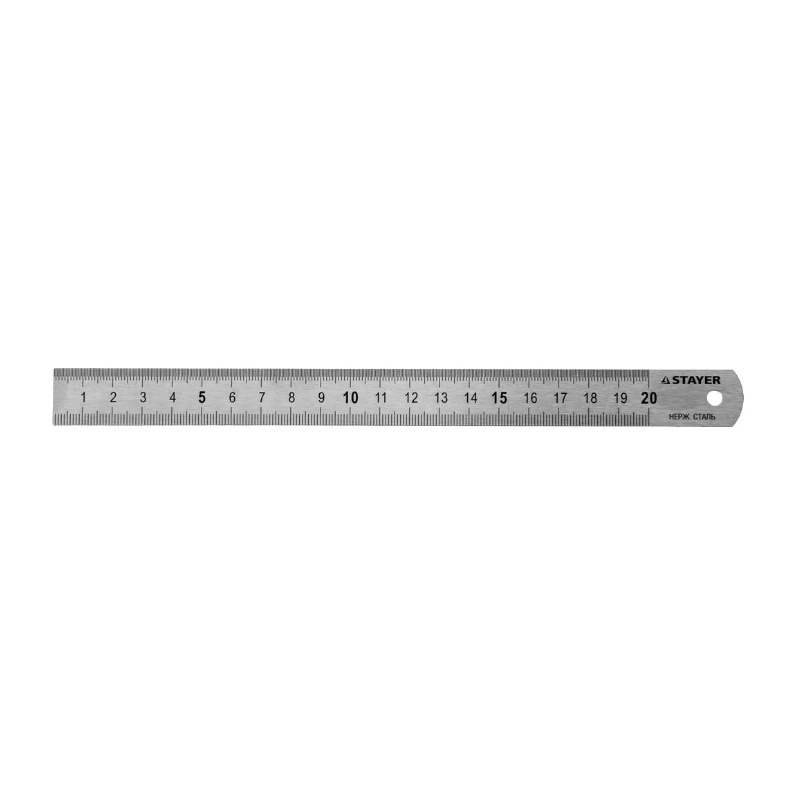 Линейка Stayer Profi 3427-020_z01, нержавеющая, двухсторонняя гравированная шкала, 0.2 м  в Туле