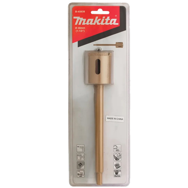 Алмазная коронка Makita B-45939, 38x40 мм, набор (адаптер 150 мм, сверло, коронка) в Переславле